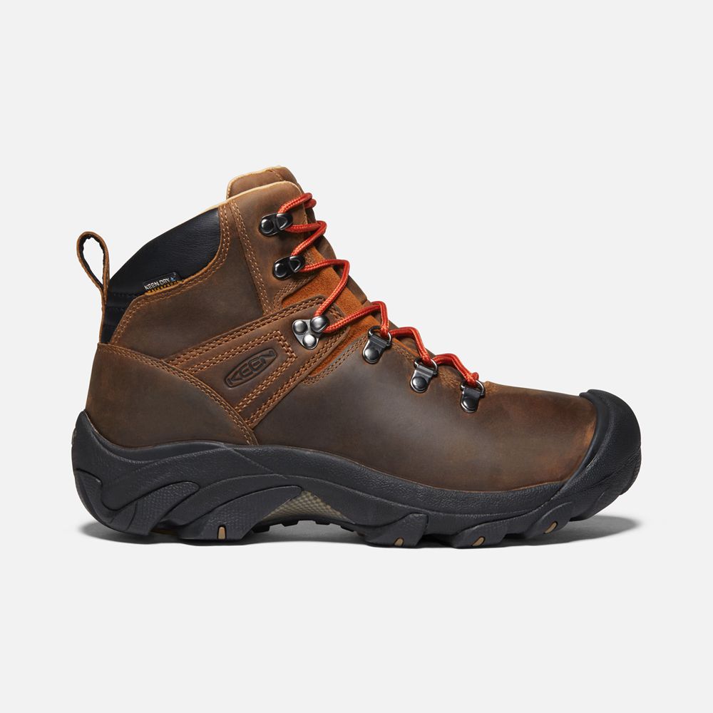 Botas de Seguridad Keen Mexico Marrom/Negros - Hombre Pyrenees - XR8036914